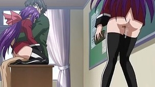 Kinky professor with hard dick is teaching his hentai schoolgirl the dirtiest vaginal fucking