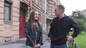 This teeny not ever thought that babe`d be able to have sex on a very first date until this sweetheart met this hawt guy right on the street. With all his charm and sweet-talking that sweetheart got so aroused her wet crack was oozing wet previous to this