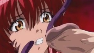 U won`t miss this priceless chance to plunge into the world of hentai dream and see this priceless fay with luxurious red hair getting bound by lengthy tentacles and roughly probed by kinky tranny`s massive pecker! The poor creature trembles from fear and