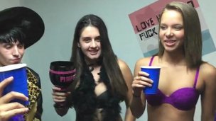 Crazy sex party on a campus