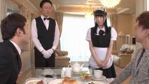 Japanese maid widens her legs for great sex sessions