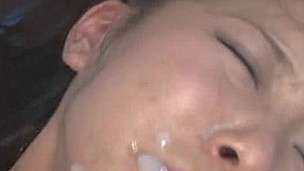 Japanese bukkake movie featuring Mai. Watch her eat cum  get her face plastered with cum and gulp every drop of cum froma group of chaps in one sitting.