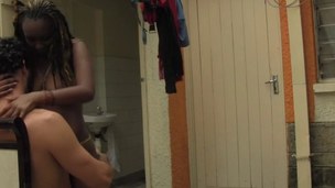 Slutty ebony fucked hard