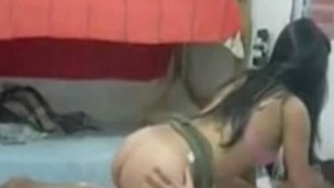 Sexy Arabic pair fucks in front of the webcam