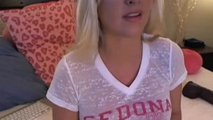 AZ blond mean princess laughing at small weewee sph